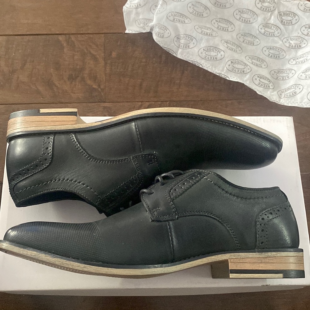 Steve Madden P-Kaptin Dark Grey Dress Shoes